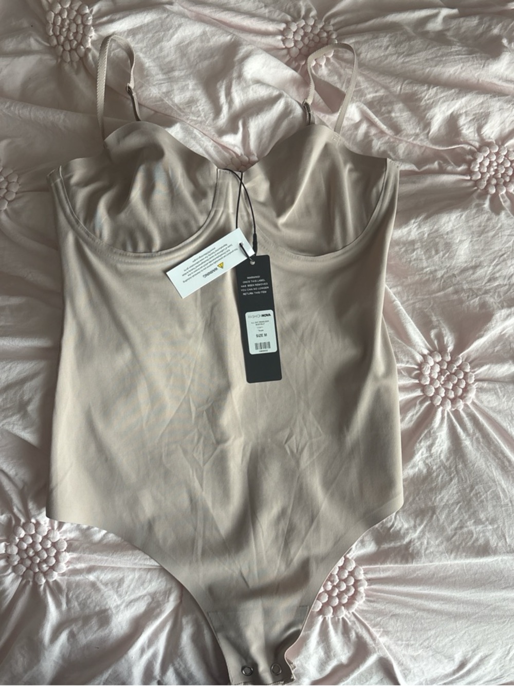 Fashion Nova Beige Seamless Shaping Bodysuit